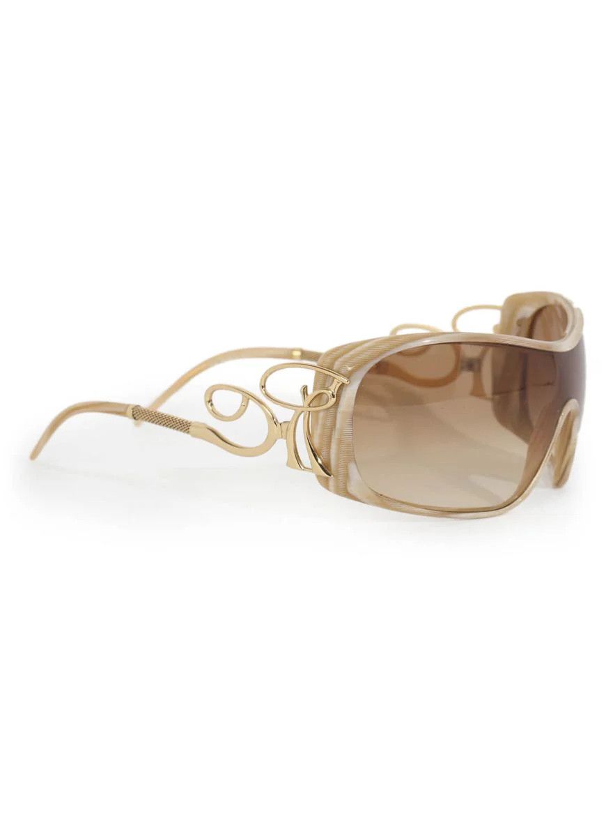 Roberto Cavalli Roberto Cavalli Jewel Logo Gold Shield Sunglasses Size ONE SIZE - 1 Thumbnail
