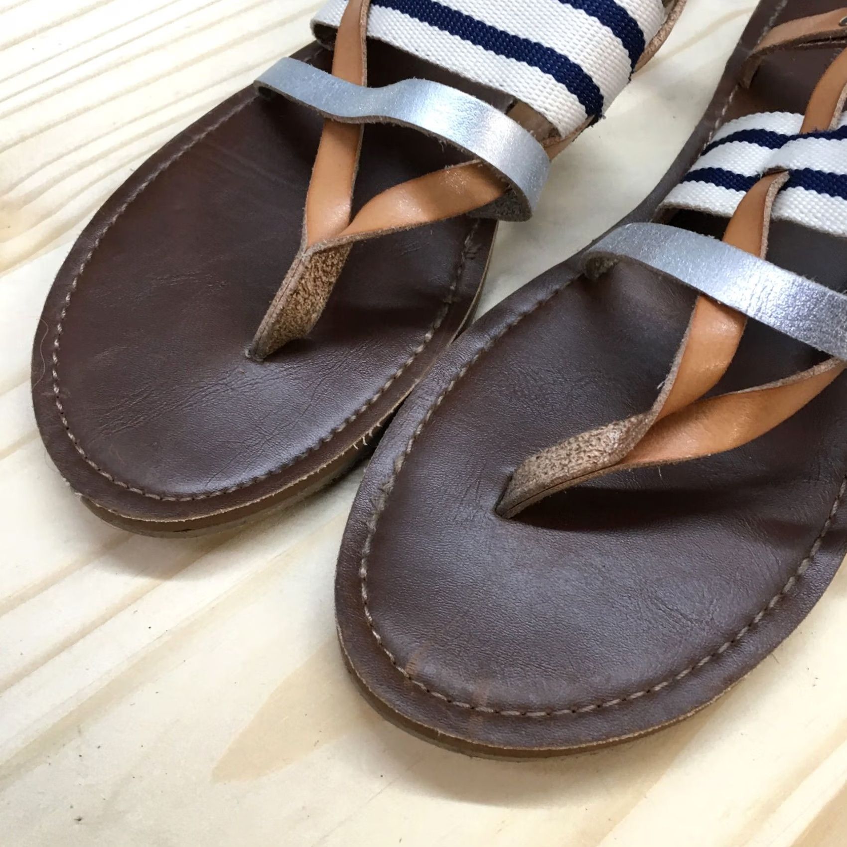 Mossimo Mossimo Sandals Womens 9 Slingback Brown Hook & Loop Casual Flats Size US 9 / IT 39 - 5 Thumbnail
