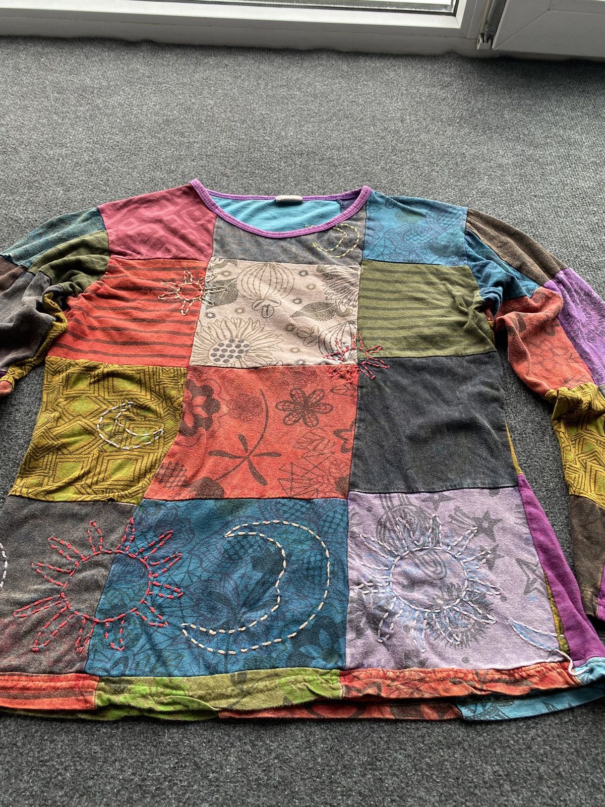 Other 🔥Opium Punk Gothic Patchwork Long Sleeve Distressed Nepal L Size L / US 10 / IT 46 - 2 Thumbnail