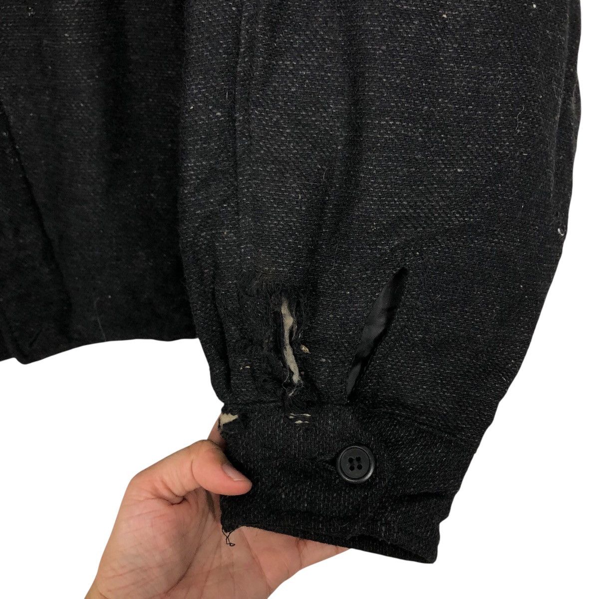 Japanese Brand 📌Vtg Wool Bomber Jacket Double Layer Unbranded Issey Miyake Size US M / EU 48-50 / 2 - 17 Thumbnail