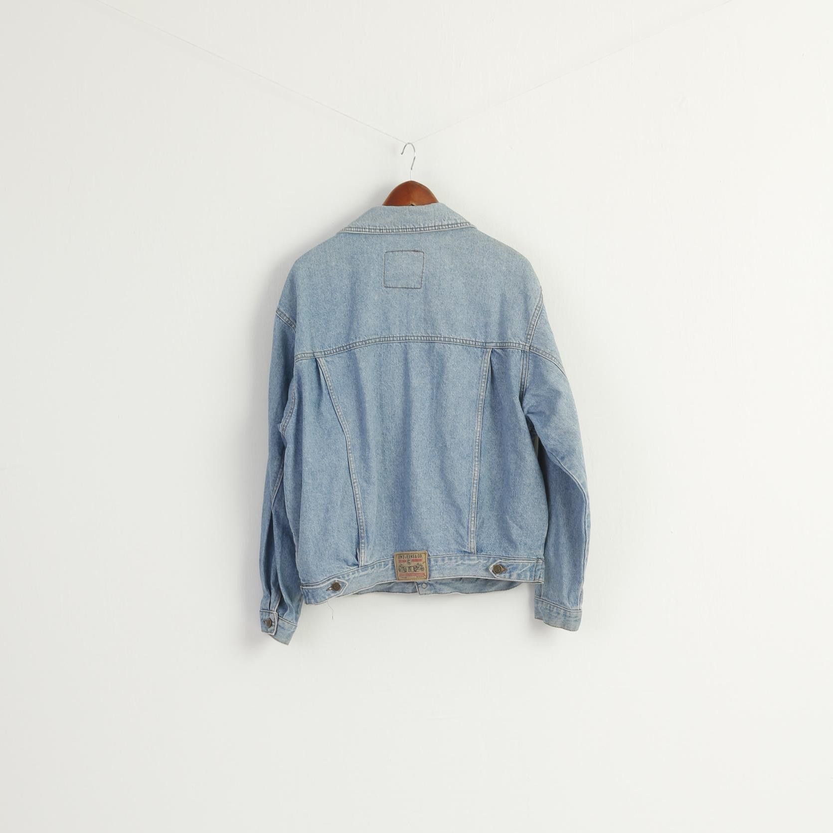 Vintage SUPER CONS Men L Denim Jacket Light Blue Cotton 9555 Size US L / EU 52-54 / 3 - 7 Thumbnail