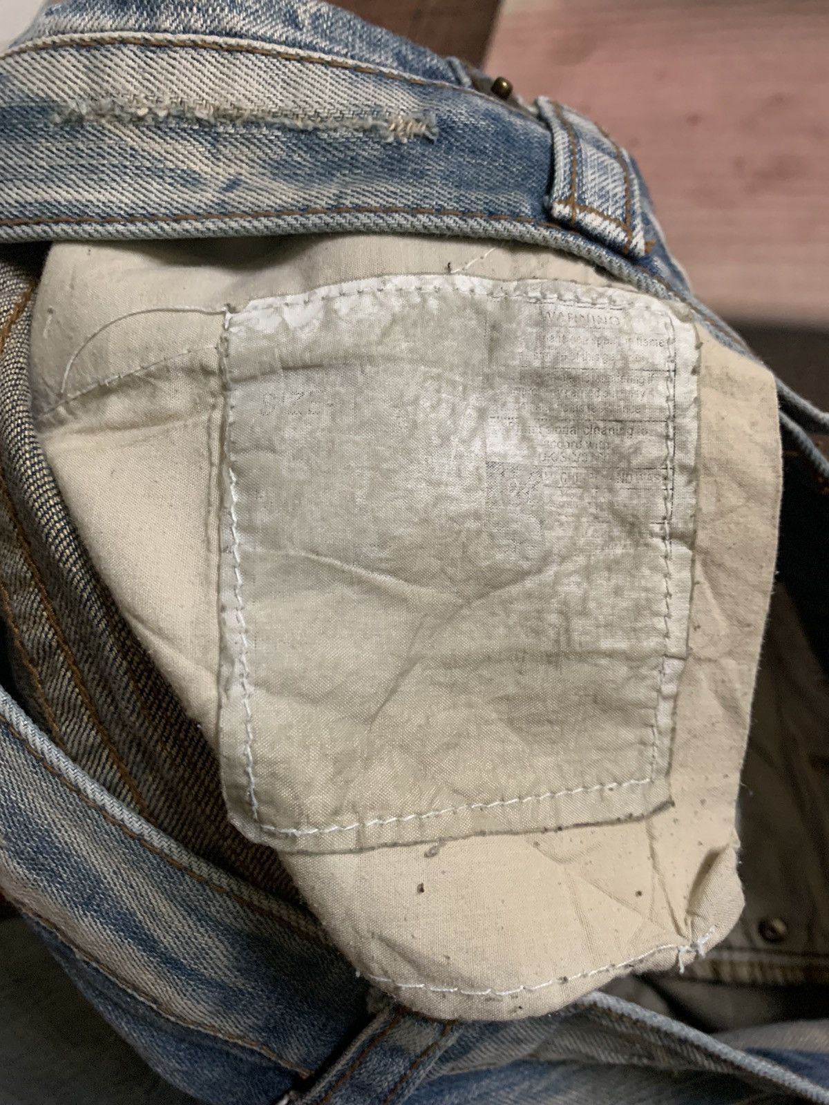 If Six Was Nine FLARE DISTRESSED stone wash agate label japanese designer Size US 32 / EU 48 - 7 Thumbnail
