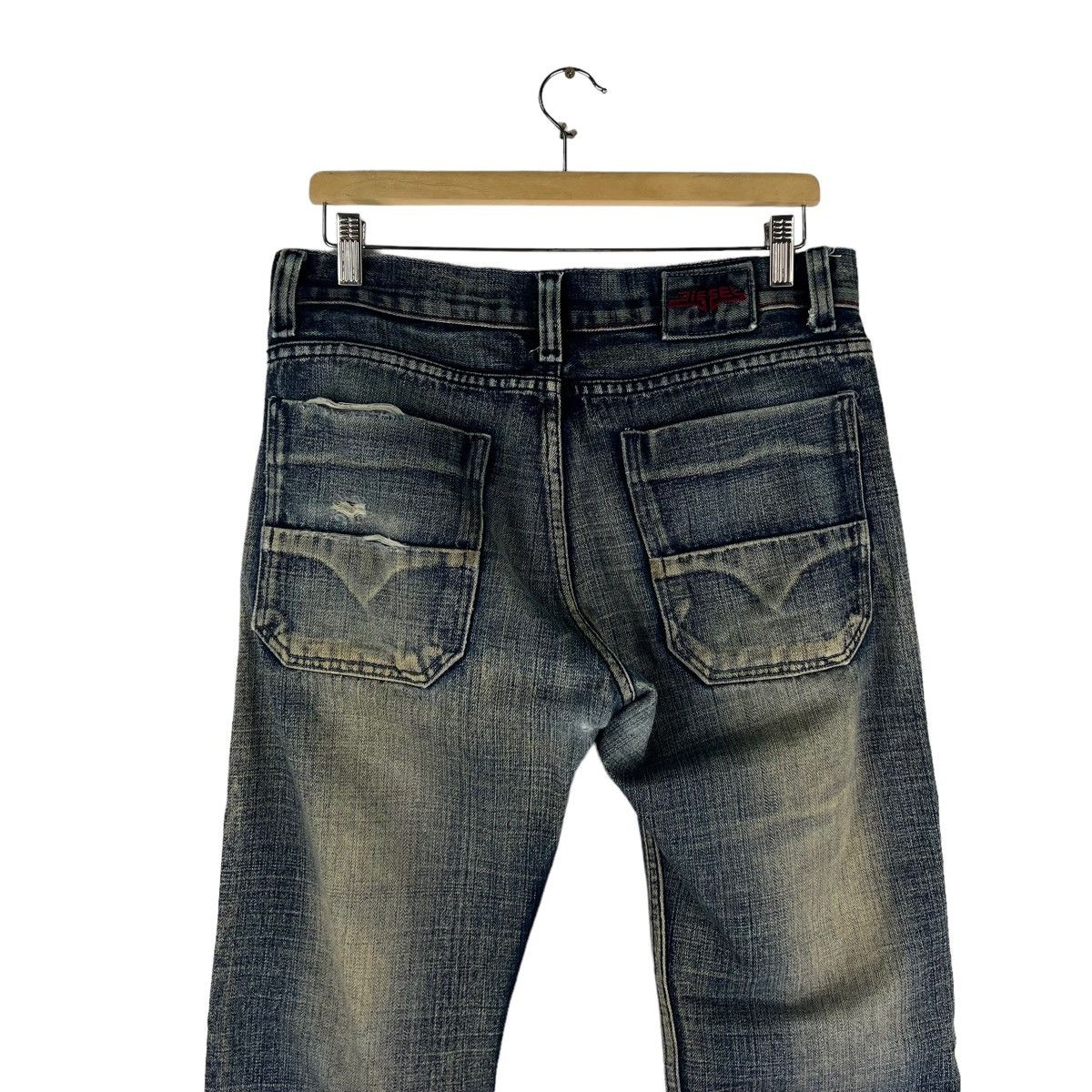 Japanese Brand 🔥Rare Biker Denim Jeans Diesel Bow Cut Design Size US 36 / EU 52 - 8 Thumbnail