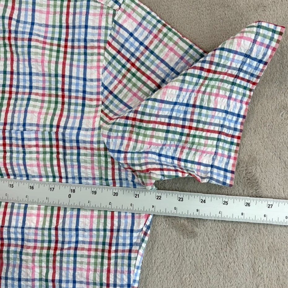 Brooks Brothers Brooks Brothers Regent Fit Shirt Tattersall Plaid Seersucker Casual Men M Multicolor Short Sleeve Button-Up Size US M / EU 48-50 / 2 - 5 Thumbnail