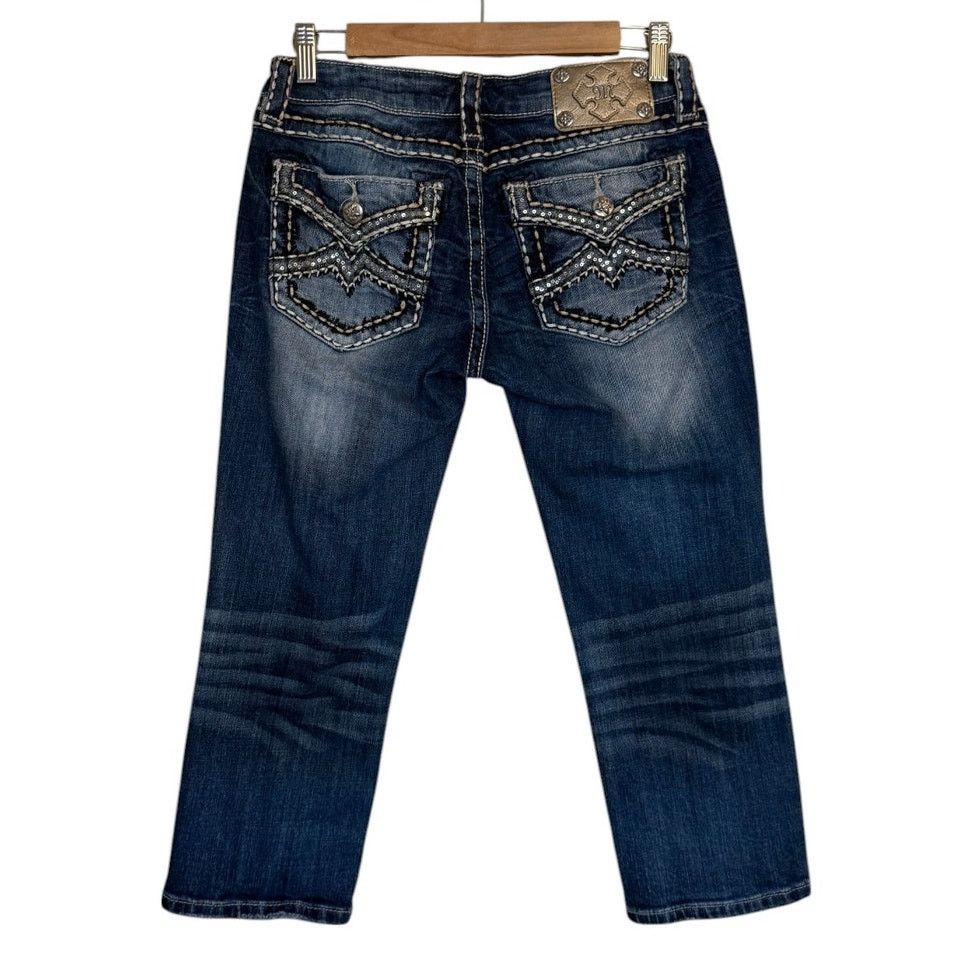 Miss Me Miss Me Jeans Women 27 Blue Capris Western Rodeo Size 27" / US 4 / IT 40 - 5 Thumbnail