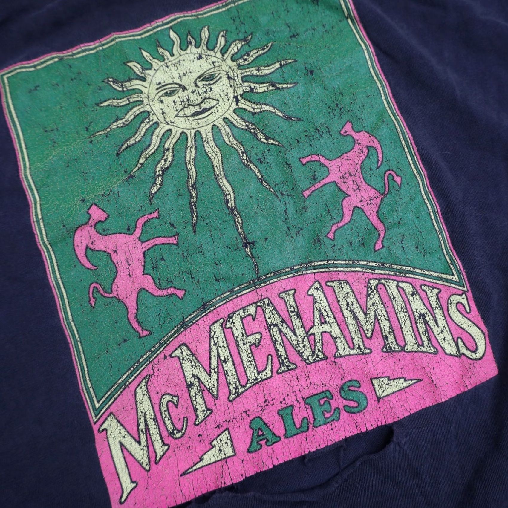 Vintage VINTAGE McMenamins Ales Mens XL Graphic T Shirt Black Distressed Size US XL / EU 56 / 4 - 5 Thumbnail