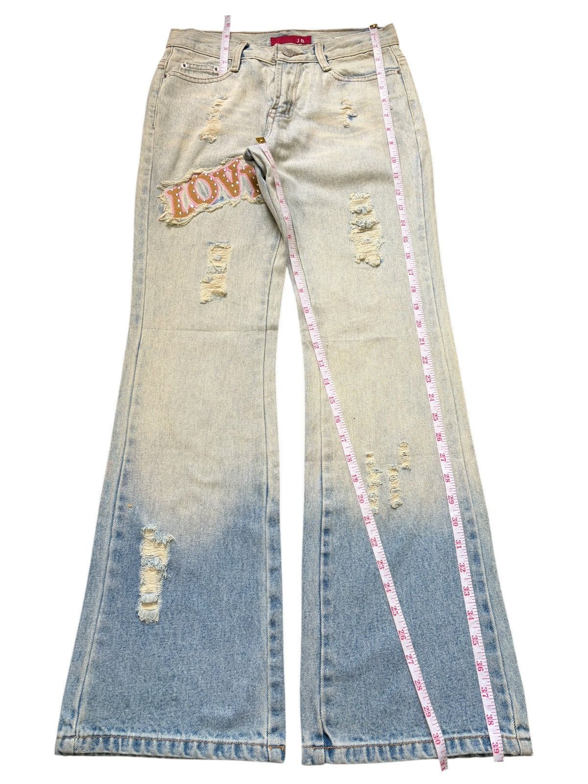 Hysteric Glamour Vintage Japanese Brand Embellish Distress Flare Jeans Size 27" / US 4 / IT 40 - 7 Thumbnail