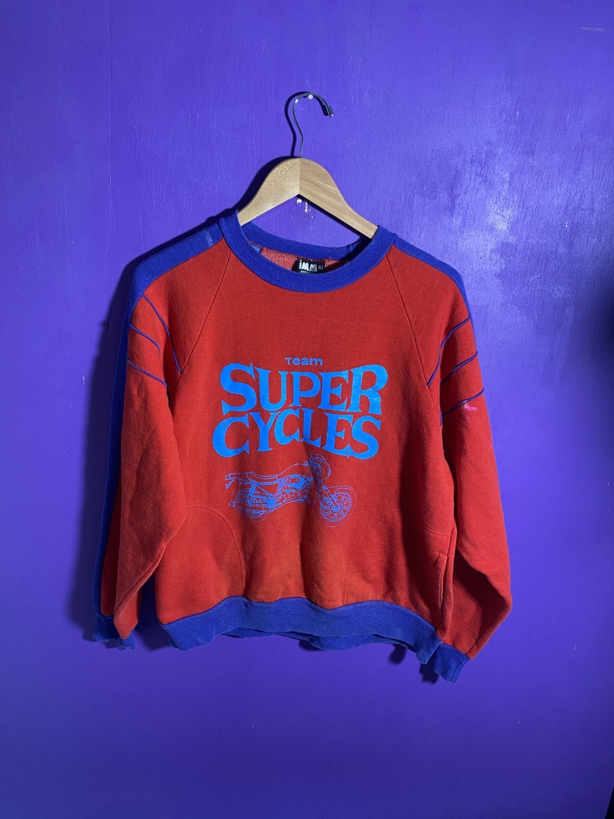 Vintage Vintage 80s Team Super Cycles logo sweatshirt Size US M / EU 48-50 / 2 - 1 Thumbnail