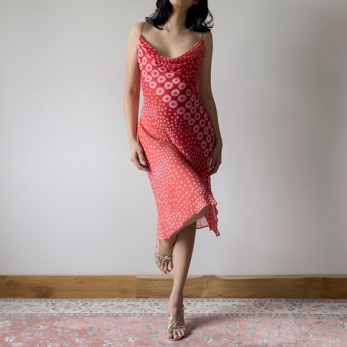 Victoria's Secret Victoria’s Secret Silk Red & Pink Slip Dress (M–L) Size L / US 10 / IT 46 - 3 Thumbnail