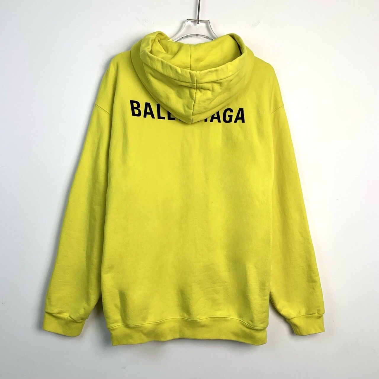 Balenciaga Balenciaga Yellow Logo Printed Hooded Sweatshirt K26WX Size US S / EU 44-46 / 1 - 2 Thumbnail