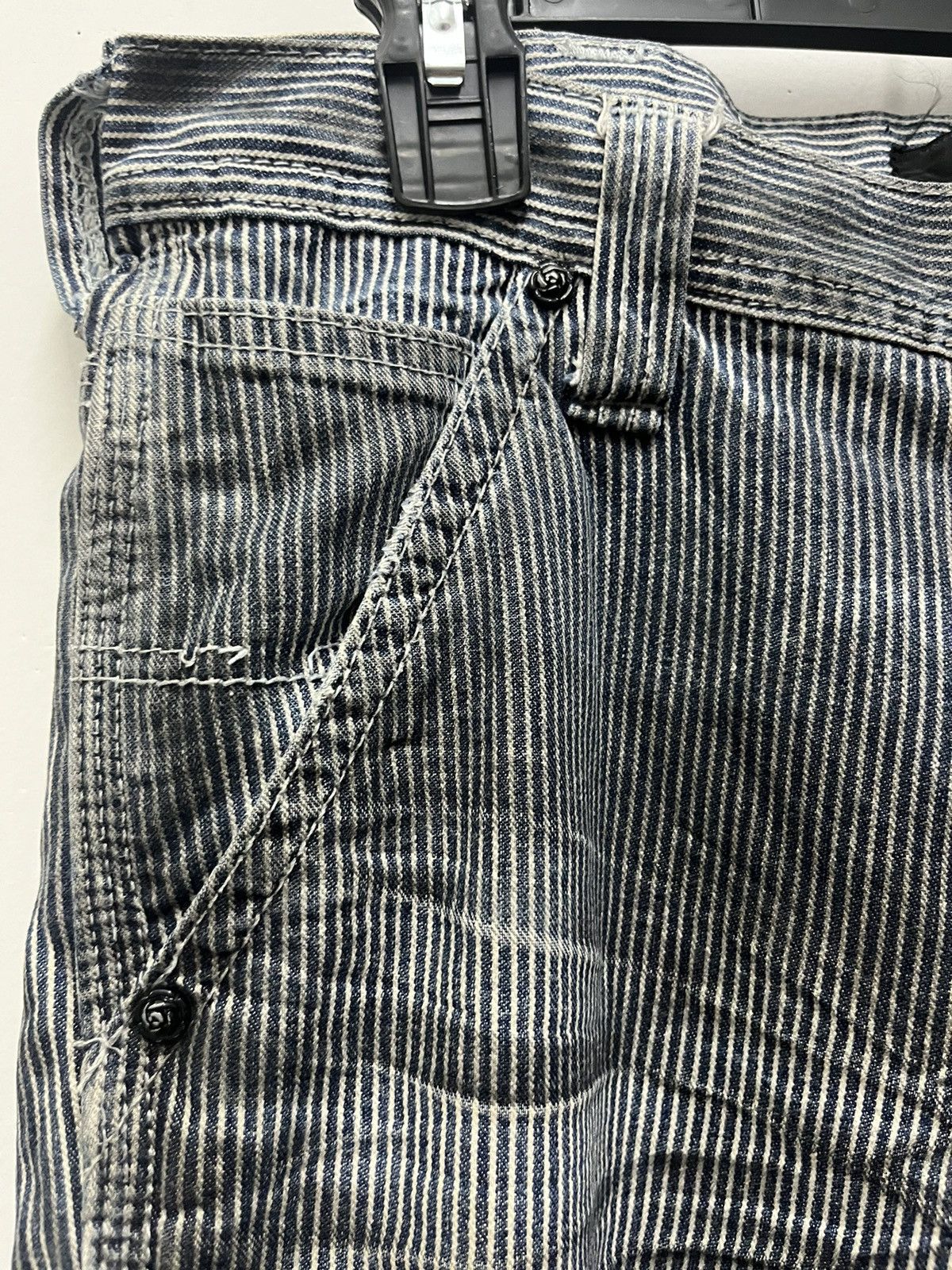 Japanese Brand Gostar De Fuga Japan Hickory Workwear Distressed Denim Pants Size US 31 - 7 Thumbnail