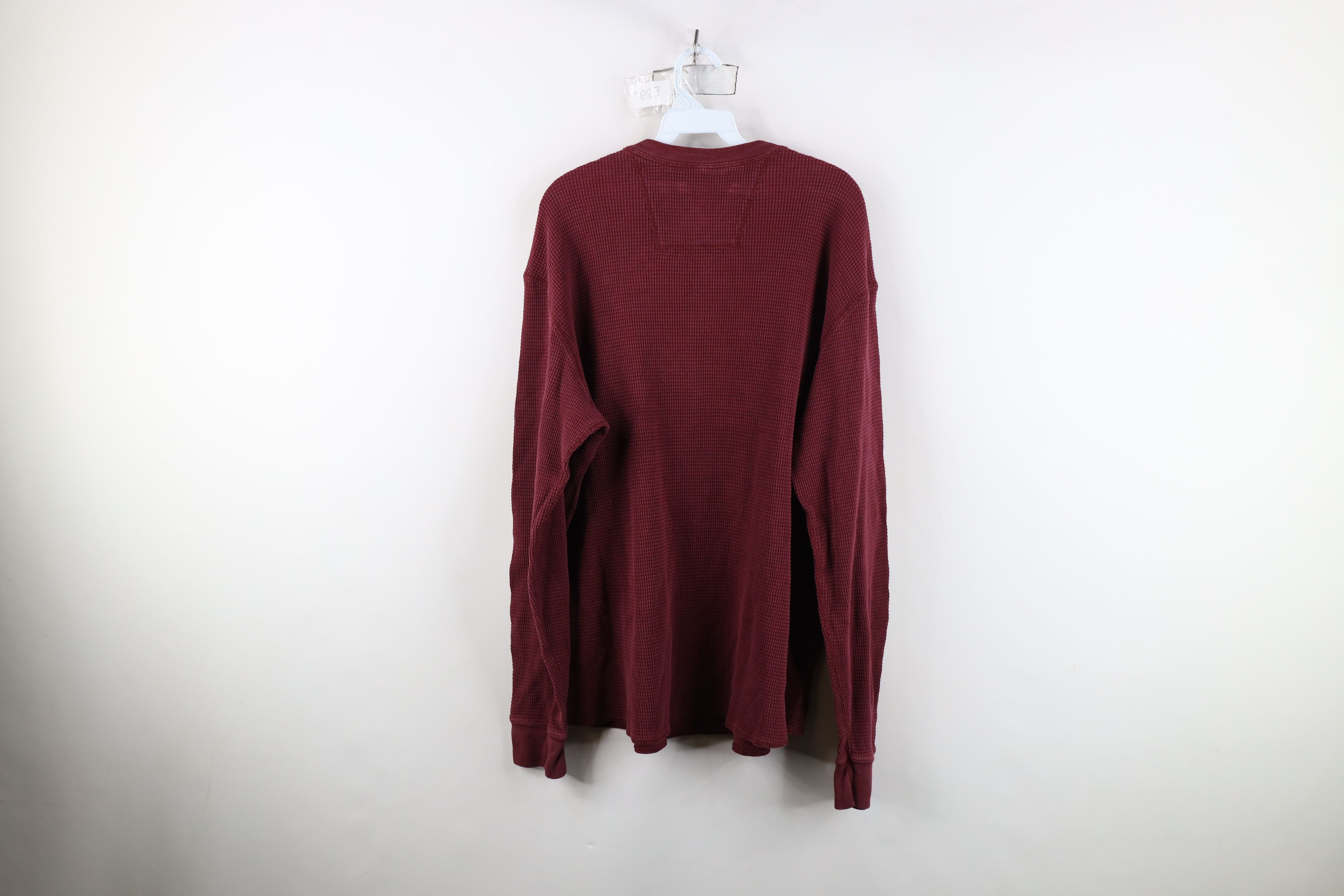 Eddie Bauer Vintage Eddie Bauer Thermal Waffle Knit Henley T-Shirt Red Size US XL / EU 56 / 4 - 12 Thumbnail