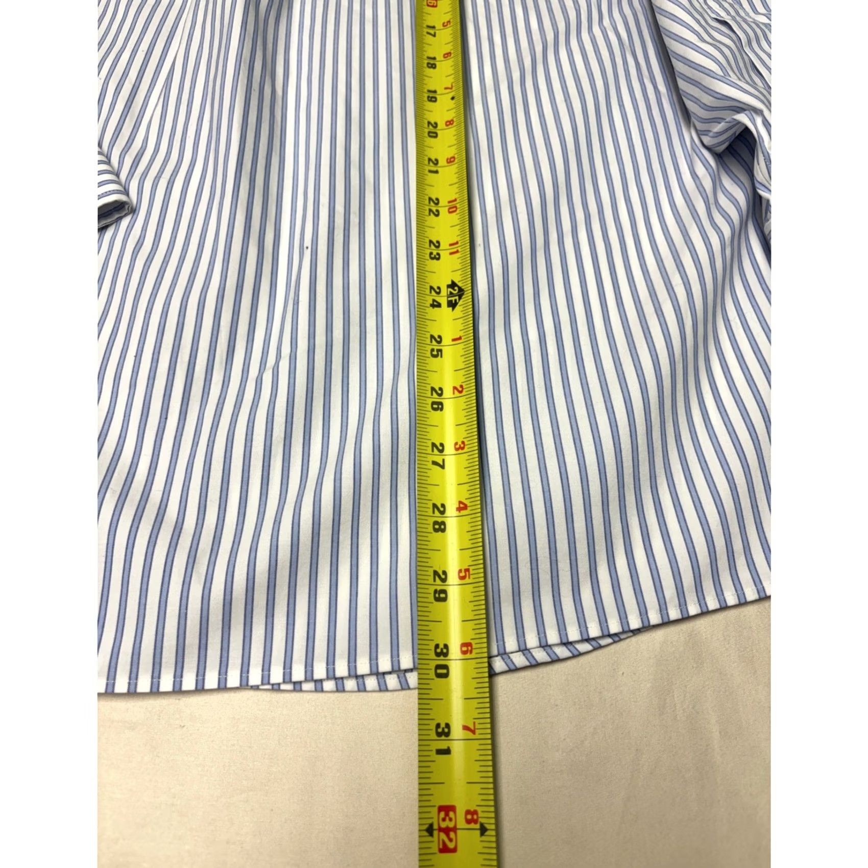 Brooks Brothers Brooks Brothers Mens Dress Shirt Striped Blue Regular Fit Non-Iron Supima Cotton Shirt 17-34 Button-Down Pocket Womens? Size US XL / EU 56 / 4 - 6 Thumbnail
