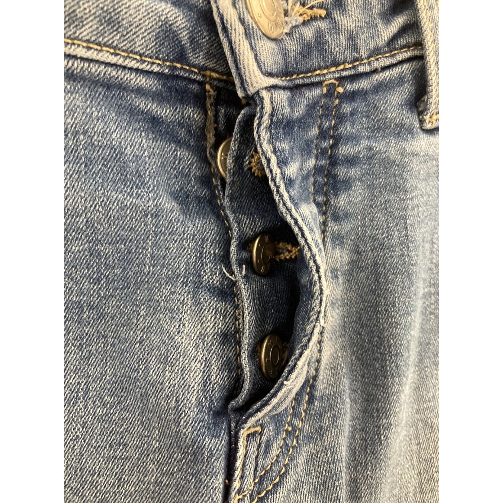 Topman Topman Jeans Womens 30R Blue Mid Rise Skinny Denim with Button Fly, 5-Pocket Design, Regular Fit Size 30" / US 8 / IT 44 - 5 Thumbnail