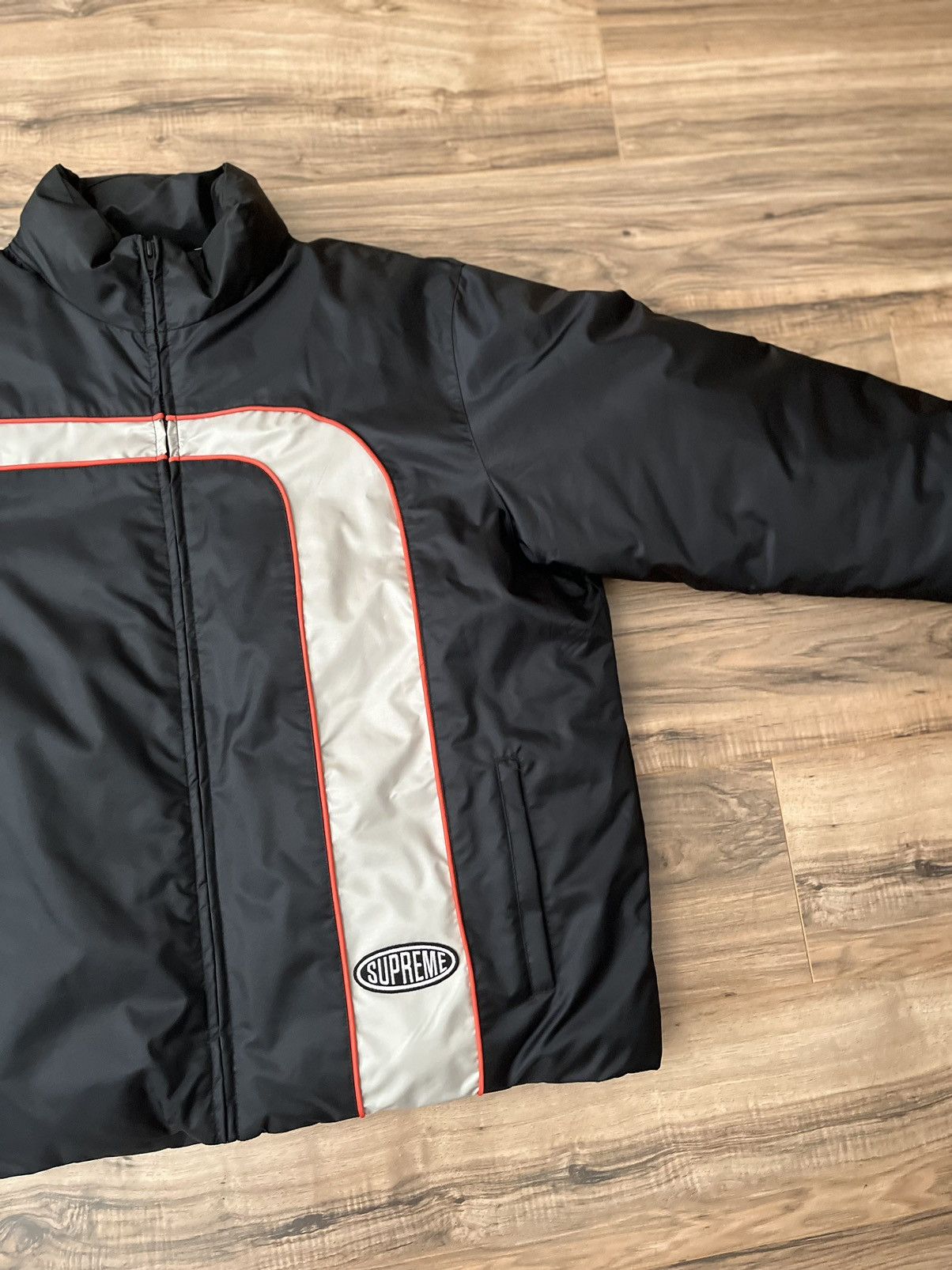 Supreme Supreme Stripe Puffer Jacket Size US XL / EU 56 / 4 - 13 Thumbnail