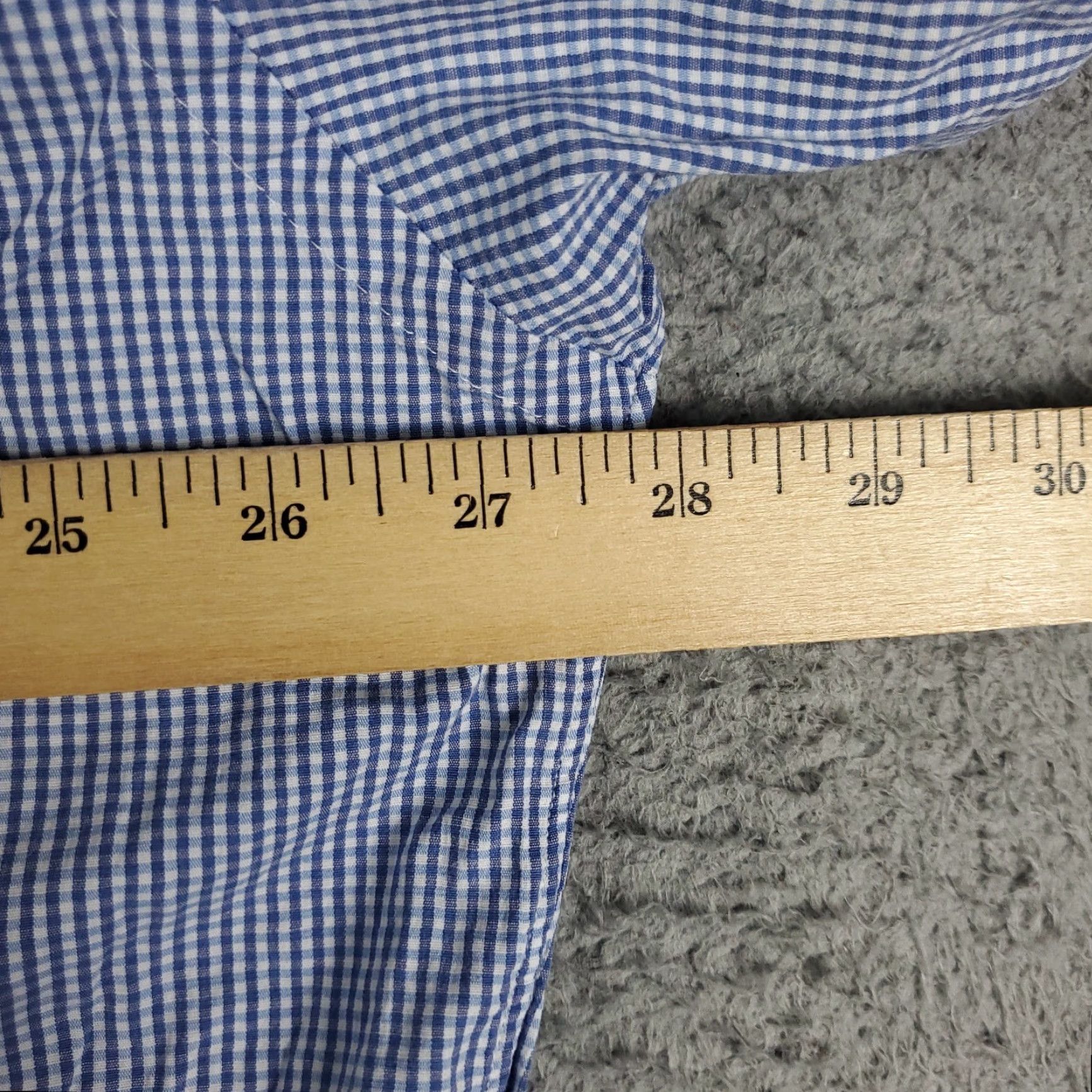 Brooks Brothers Brooks Brothers Dress Shirt Mens 16.5 Blue Check Long Sleeve Button Up Regular Fit Size 42R - 5 Thumbnail