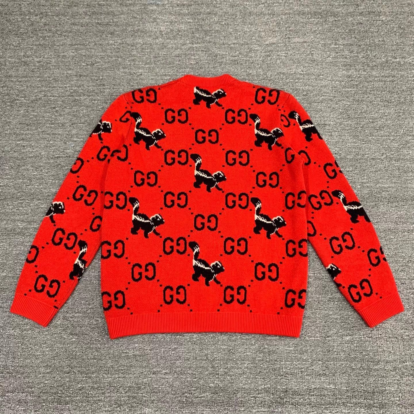 Gucci GUCCI Red Squirrel GG Wool Sweater M 95 New Size US M / EU 48-50 / 2 - 2 Thumbnail