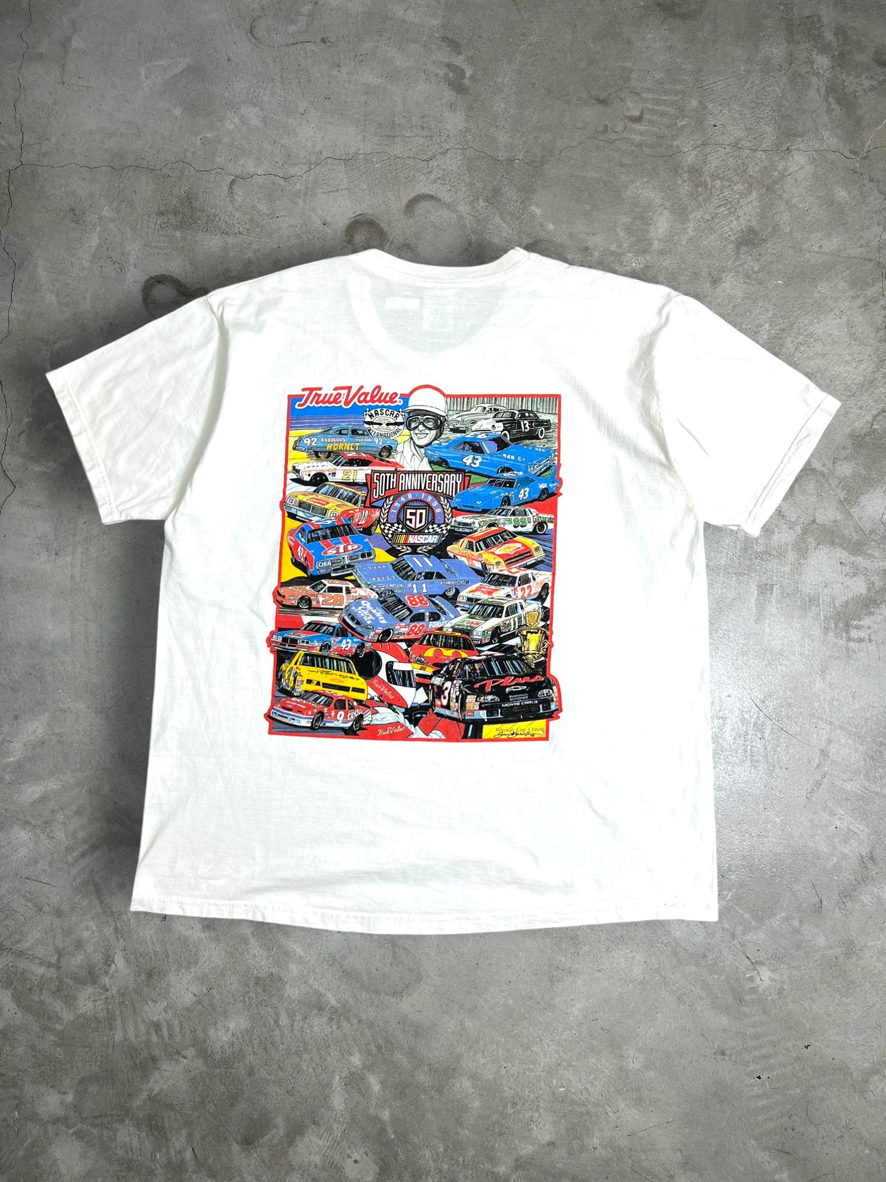 NASCAR Vintage 90s NASCAR 50th Anniversary Graphic Tee (XL) GTME506 Size US XL / EU 56 / 4 - 1 Thumbnail