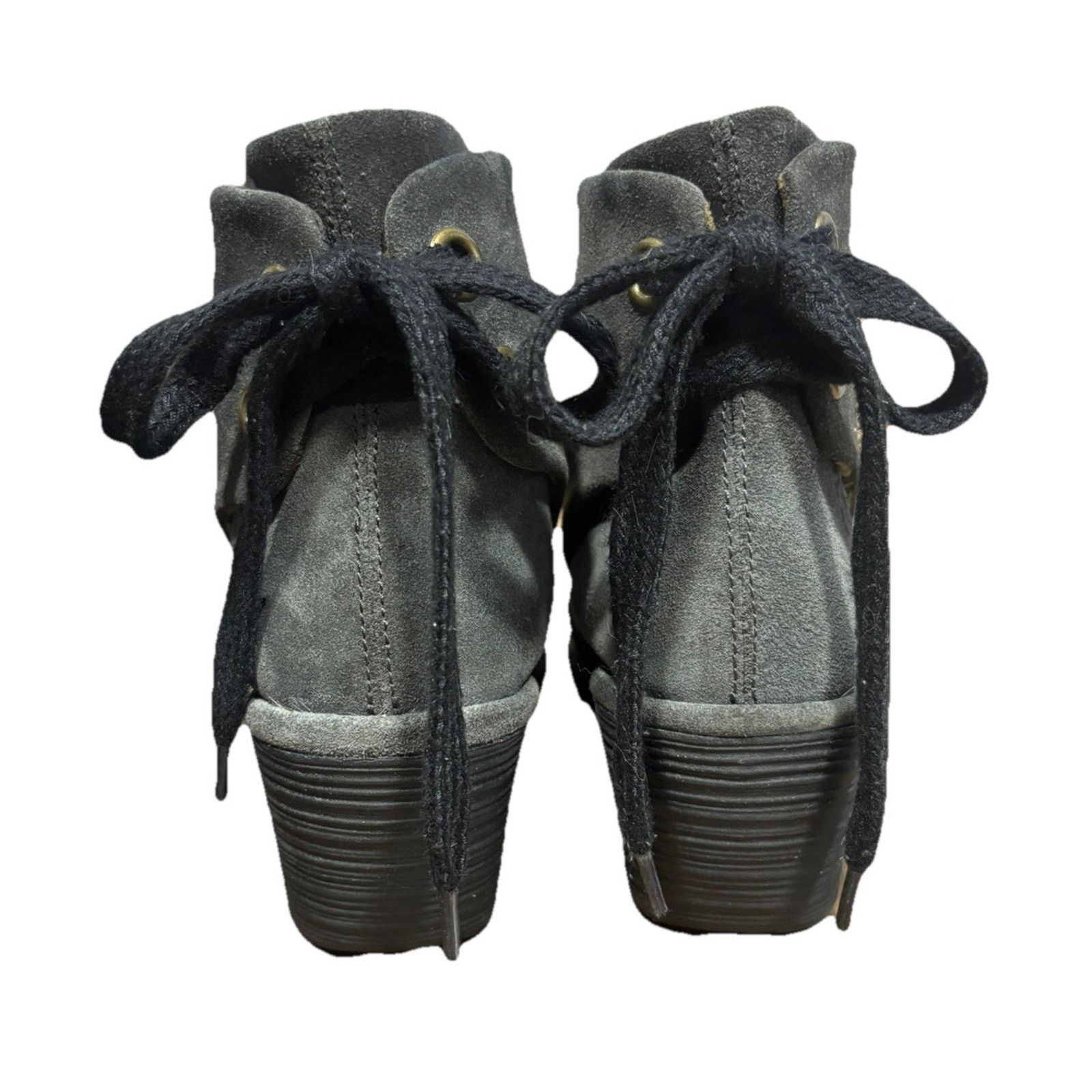 Fly London Fly London Yama Wedge Boots Women's SZ 38 Gray Suede Slouchy Size US 8 / IT 38 - 4 Thumbnail