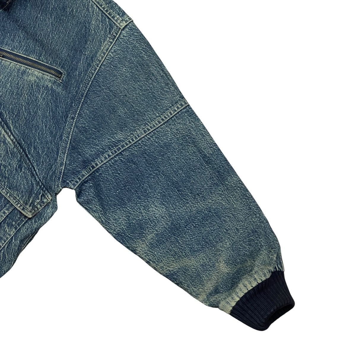 Big John Vintage 90s Big John Utility Denim Bomber Jacket Boxy Fit Size US L / EU 52-54 / 3 - 12 Thumbnail