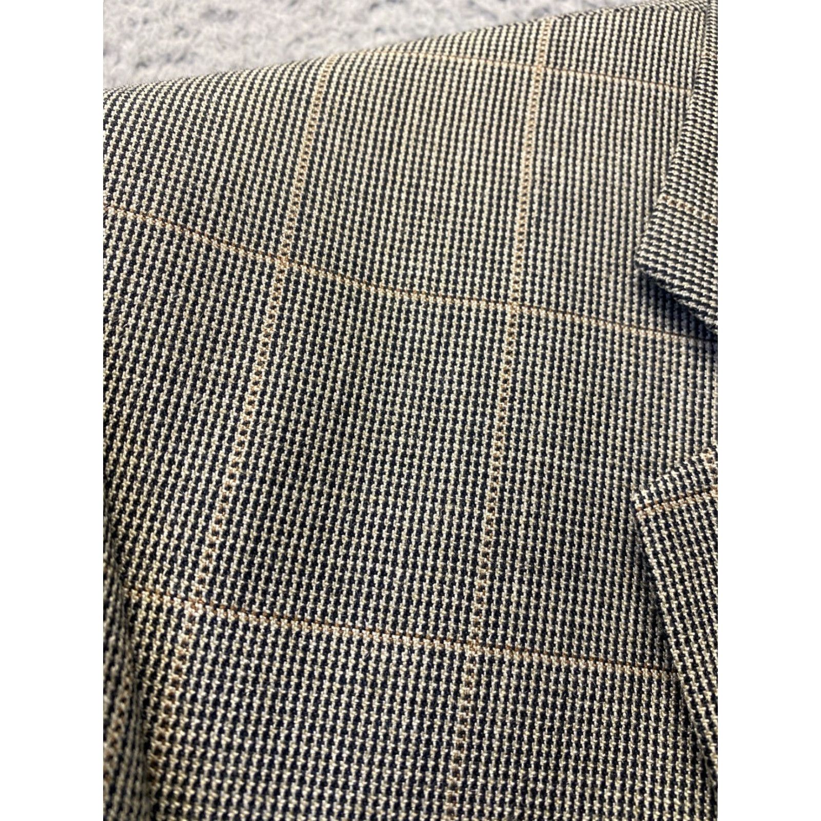 Jos. A. Bank Jos. A. Bank Suit Jacket Coat Mens 41R Tailored Fit Plaid Gray Two Button Notch Lapel Short Wool Dry Clean Only Size 42R - 7 Thumbnail