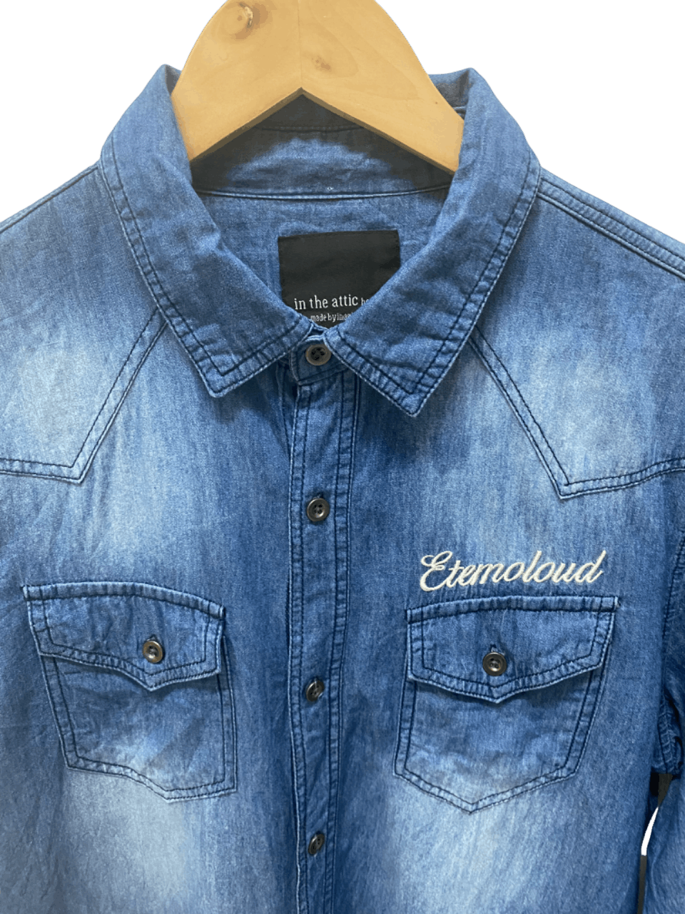 In The Attic In The Attic Denim Shirt Rude Gunshot Size US L / EU 52-54 / 3 - 3 Thumbnail