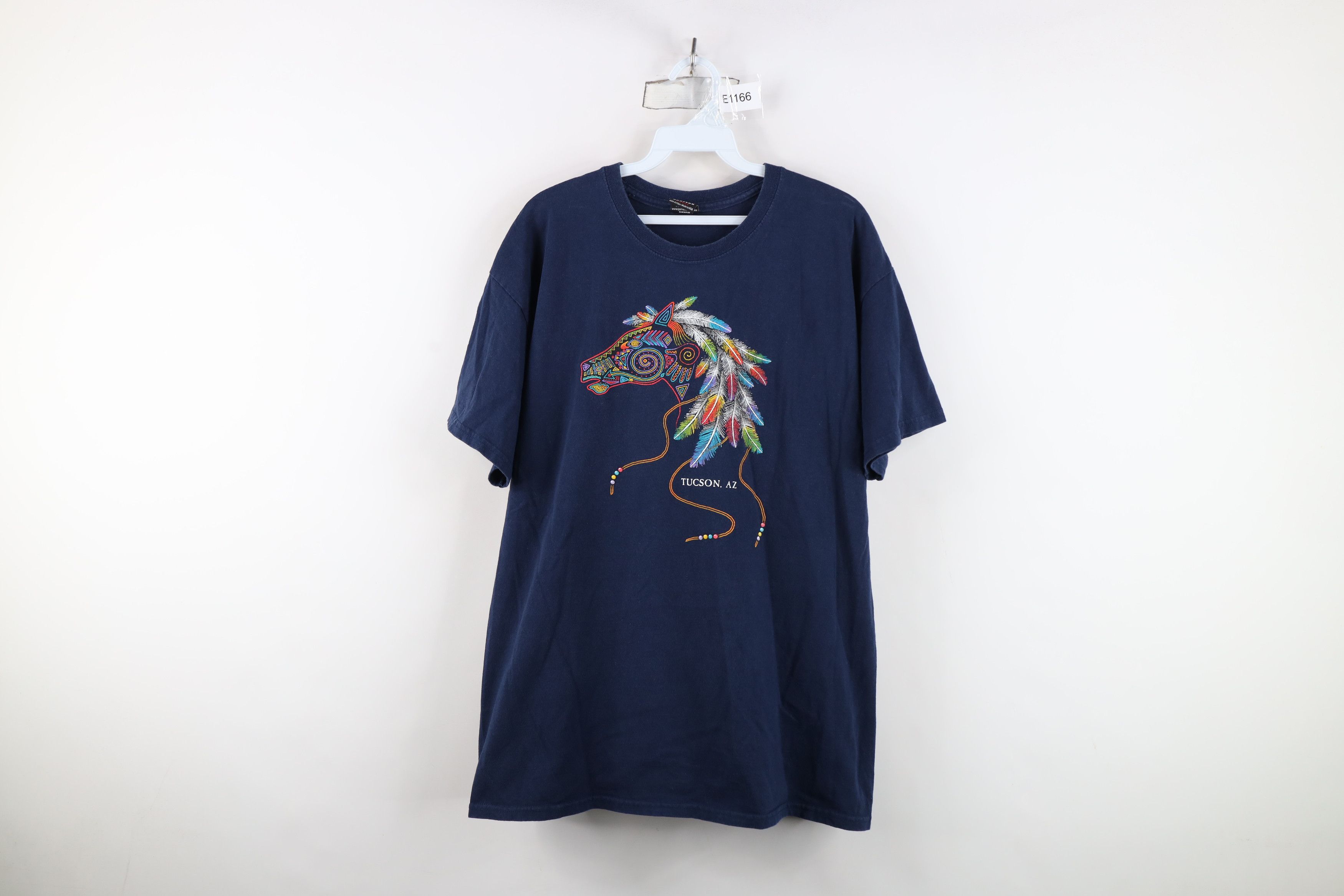 Vintage Vintage 90s Streetwear Geometric Horse Arizona T-Shirt USA Size US L / EU 52-54 / 3 - 1 Thumbnail