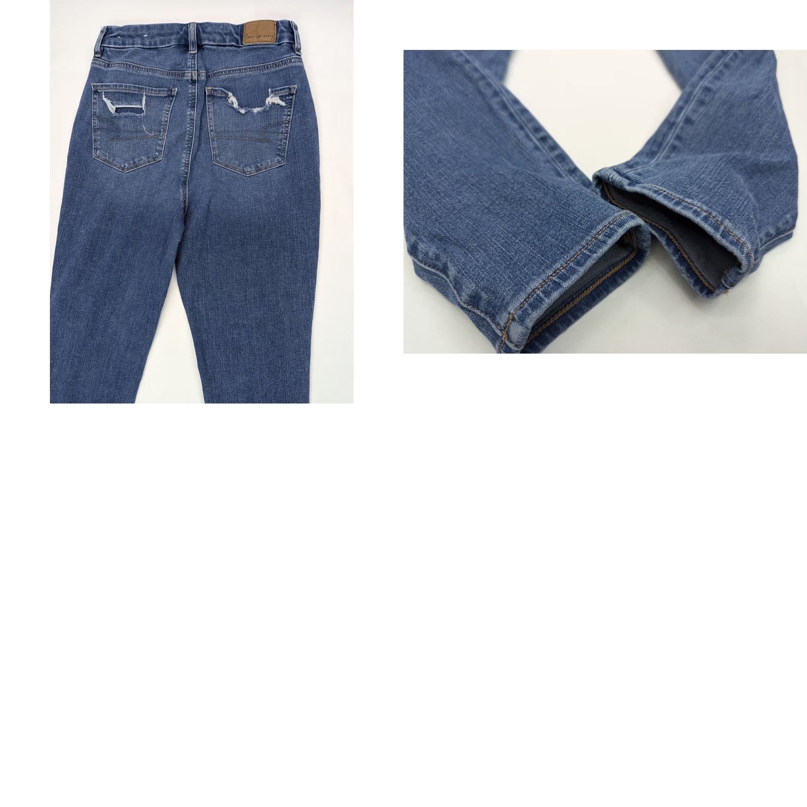 American Eagle Outfitters American Eagle Outfitters Dream Jean Jeans Jegging Distressed 90s Blue 24x27.5 Womens Regular High Rise XSmall? Size 26" / US 2 / IT 38 - 9 Thumbnail
