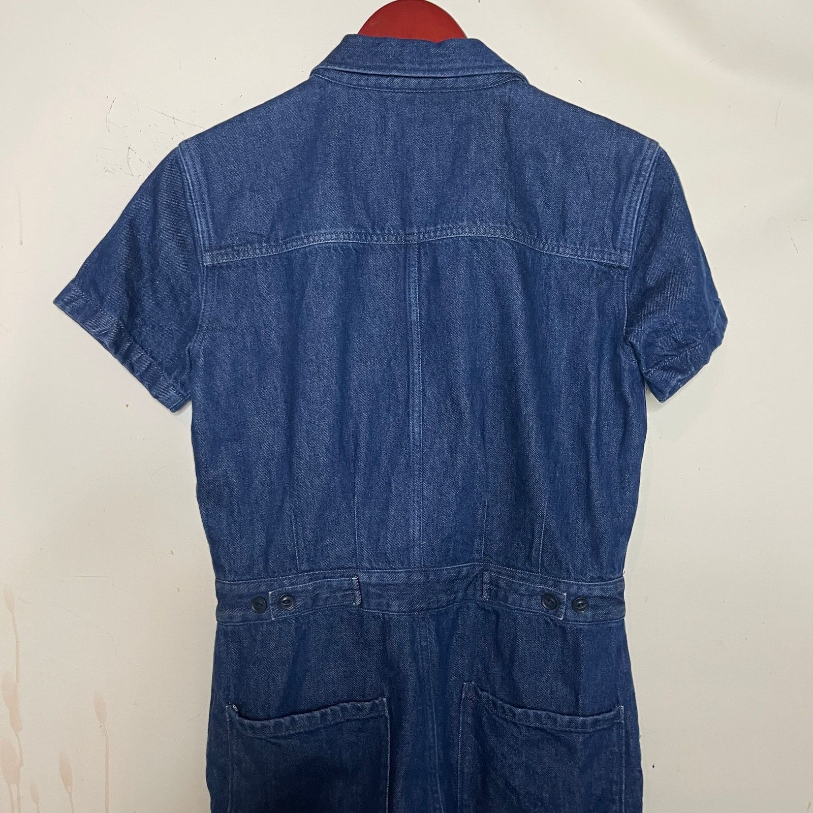 Outerknown OUTERKNOWN Indigo Blue Denim Jumpsuit Womens XS Size 24" / US 00 / IT 34 - 4 Thumbnail