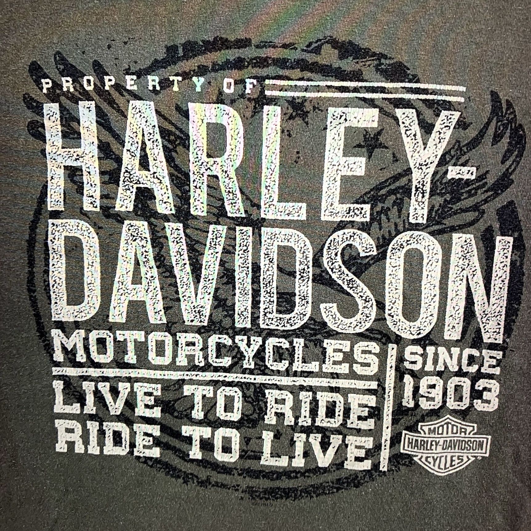 Harley Davidson VINTAGE Harley-Davidson T-Shirt Men Small Army Green Graphic Print Crew Neck Cotton Retro Outdoor Size US S / EU 44-46 / 1 - 3 Thumbnail