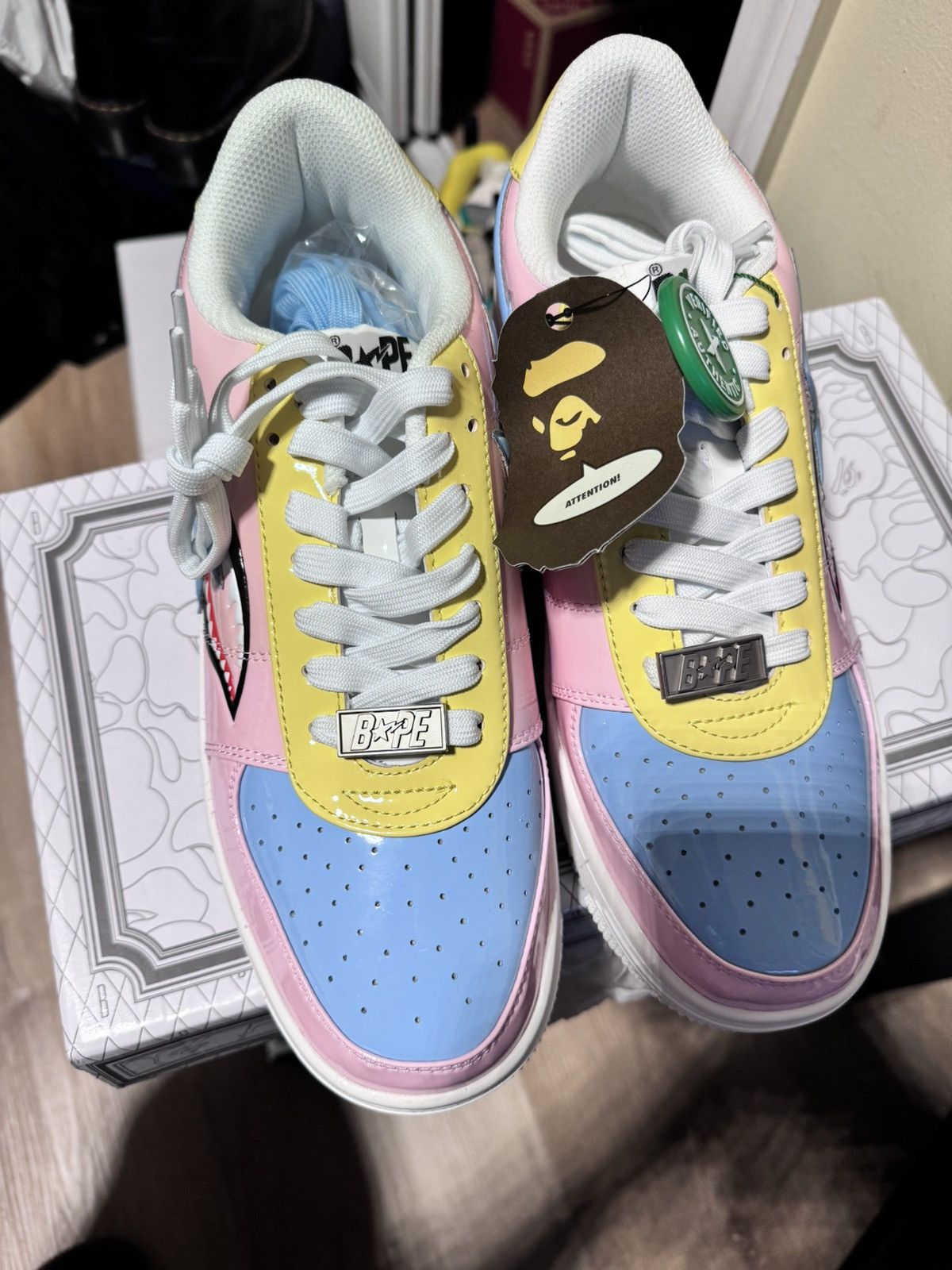 Bape A Bathing Ape Bape Sta Low M2 20th Anniversary Patent Pink Size US 10 / EU 43 - 2 Thumbnail