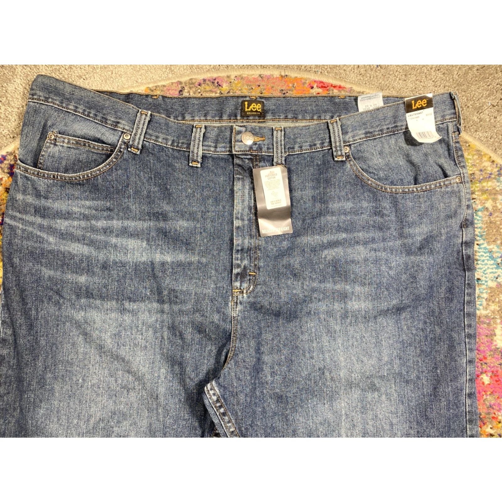 Lee Lee Jeans Men Big & Tall Legendary Relaxed Fit Straight Leg 50x32 Lot Of 2 NEW Size US 34 / EU 50 - 4 Thumbnail