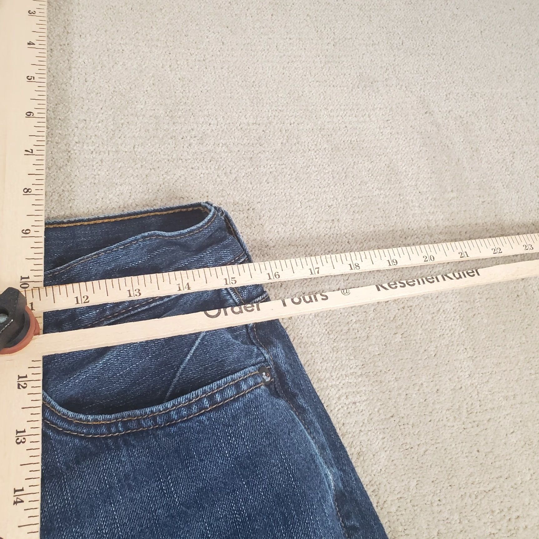 American Eagle Outfitters American Eagle Jeans Mens 30x30 Blue Denim Straight Leg Faded Dark Wash Original Logo Size US 30 / EU 46 - 3 Thumbnail