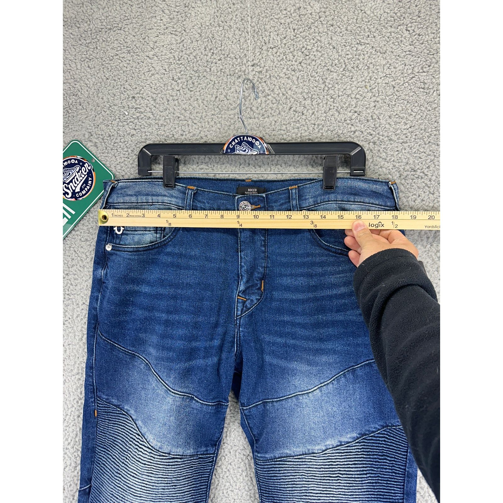 True Religion True Religion Rocco Relaxed Skinny Moto Jeans Mens 34 X 32 Size US 34 / EU 50 - 4 Thumbnail