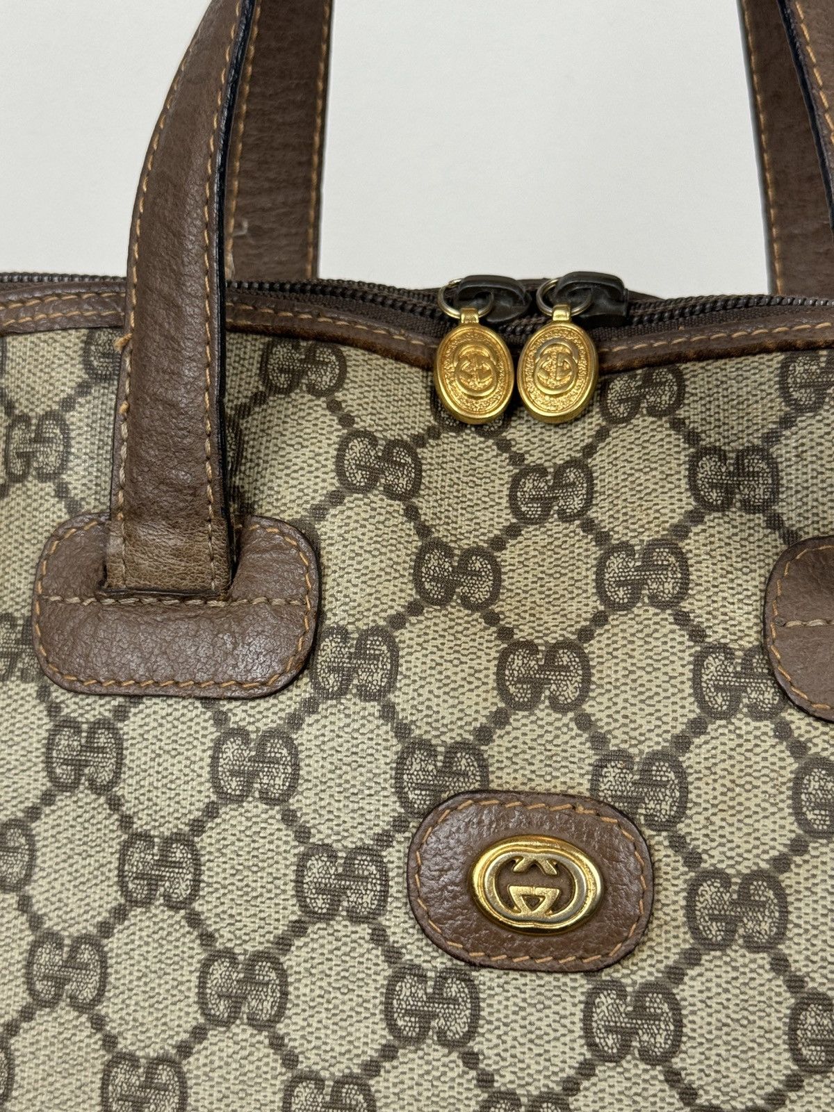 Gucci Vintage Leather bag Gucci Supreme GG original luxury item Size ONE SIZE - 3 Thumbnail