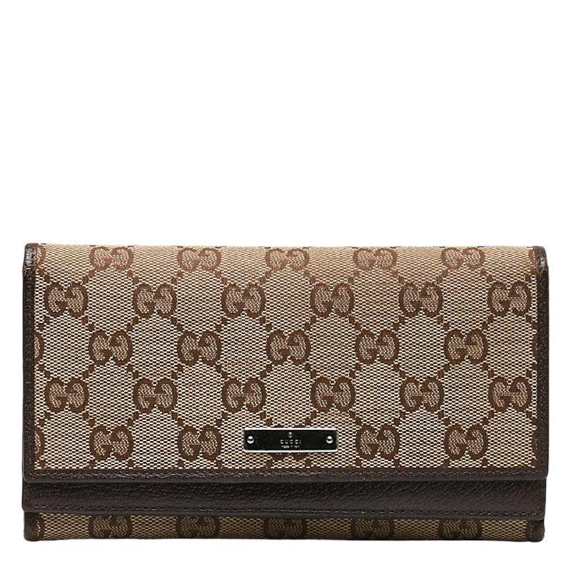 image of Gucci GG Canvas Continental Wallet in Brown, Women's