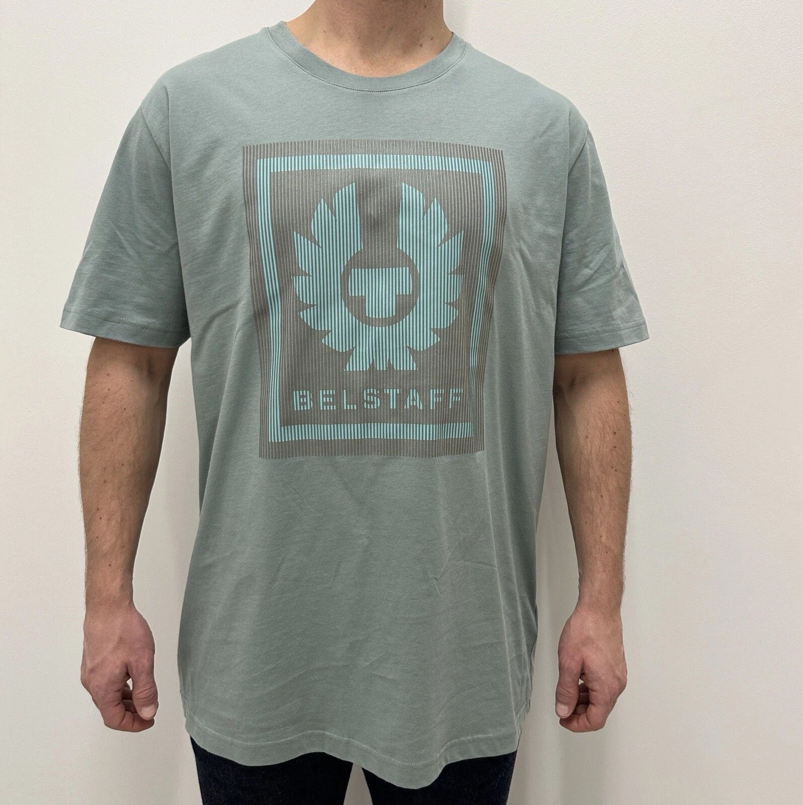 Belstaff Belstaff Big Logo T-Shirt Tee Short Sleeve Mint Size US XXL / EU 58 / 5 - 7 Thumbnail