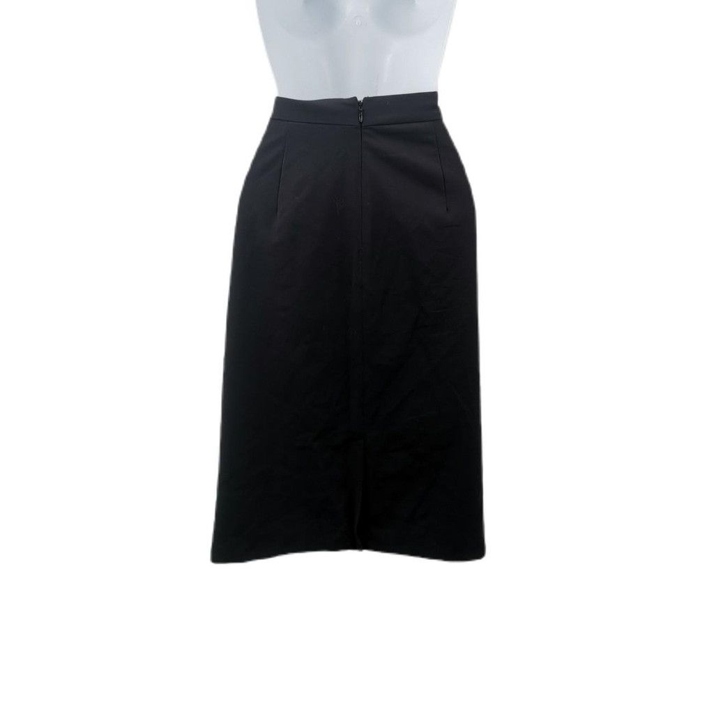 The Unbranded Brand Black Skirt with Silver Grommet Design Size 27" / US 4 / IT 40 - 2 Thumbnail