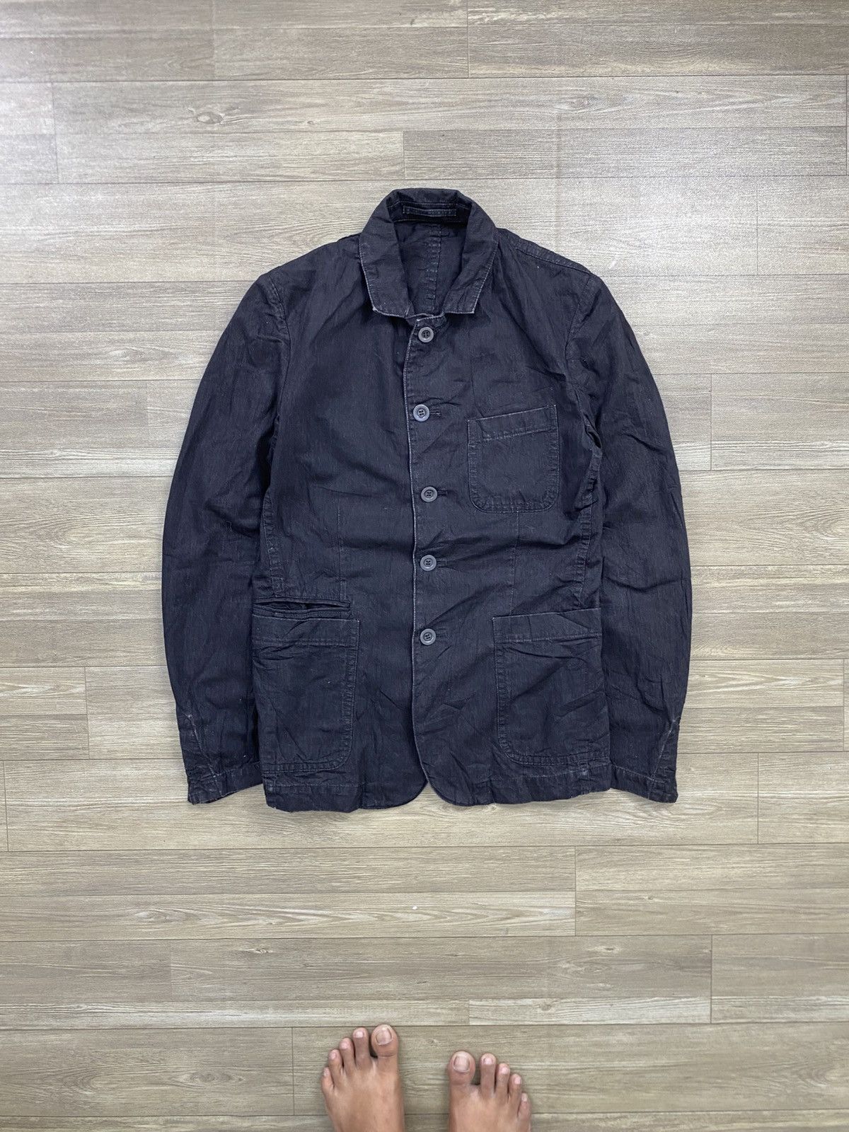 Attachment Attachment Japan Double Breast Distressed Design Coat Jacket Size US S / EU 44-46 / 1 - 1 Thumbnail