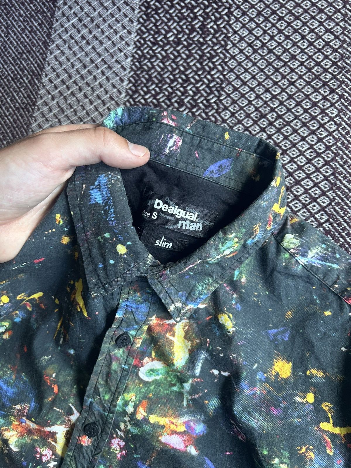 Desigual Desigual Painted Pattern Streetwear Style Shirt Men Size S Size US S / EU 44-46 / 1 - 7 Thumbnail