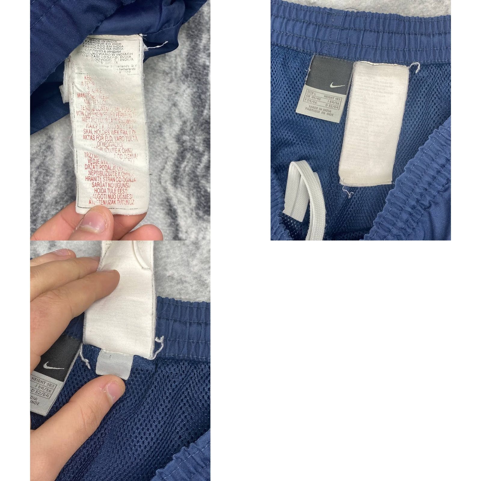 Nike VINTAGE Nike Tracksuit Jacket And Pants 2 Piece Set Blue 90s Men L Swoosh Logo Size 42R - 9 Thumbnail