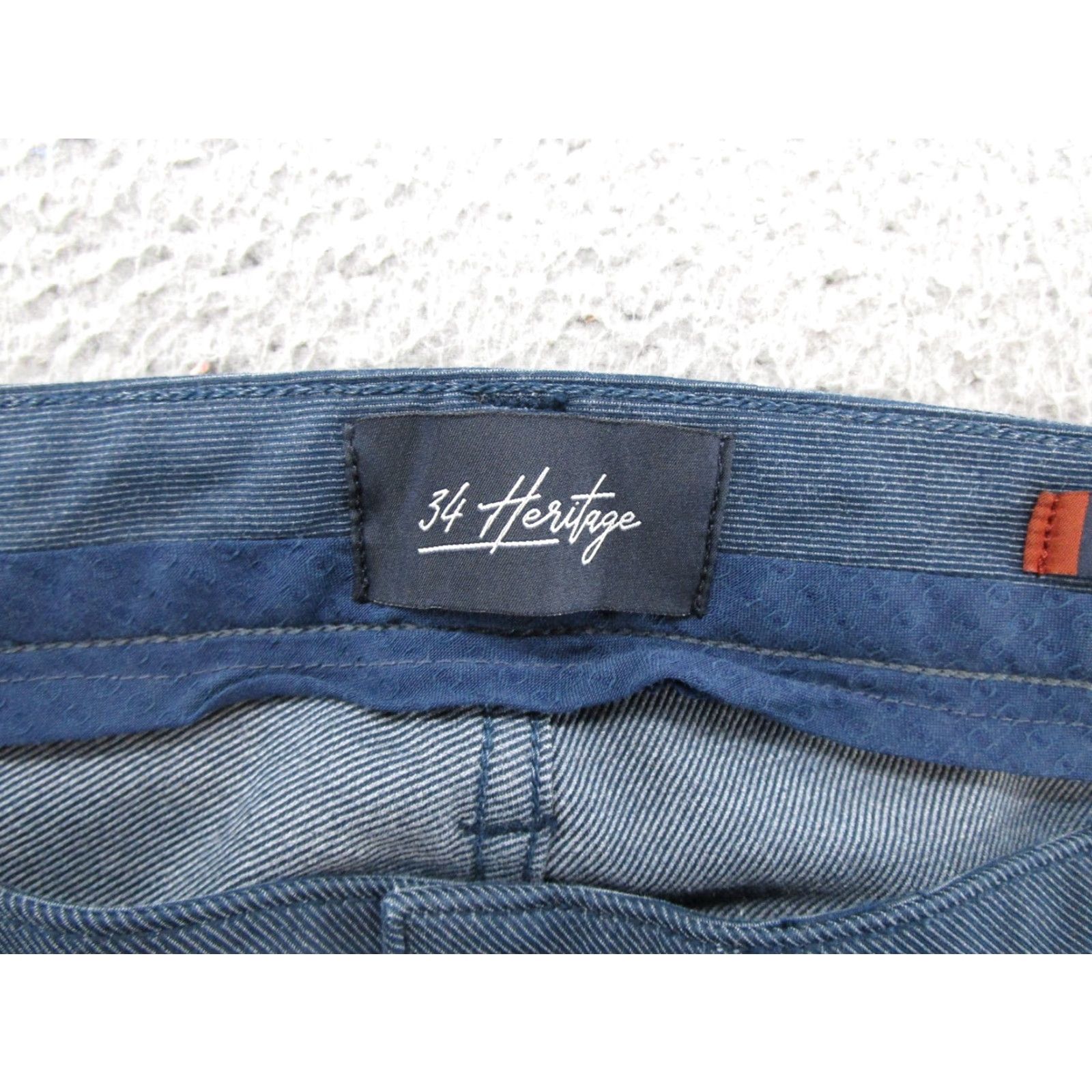 Vintage 34 Heritage Mens Dress Pants Blue Mid-Rise Straight Fit 42x34 Size US 42 / EU 58 - 4 Thumbnail