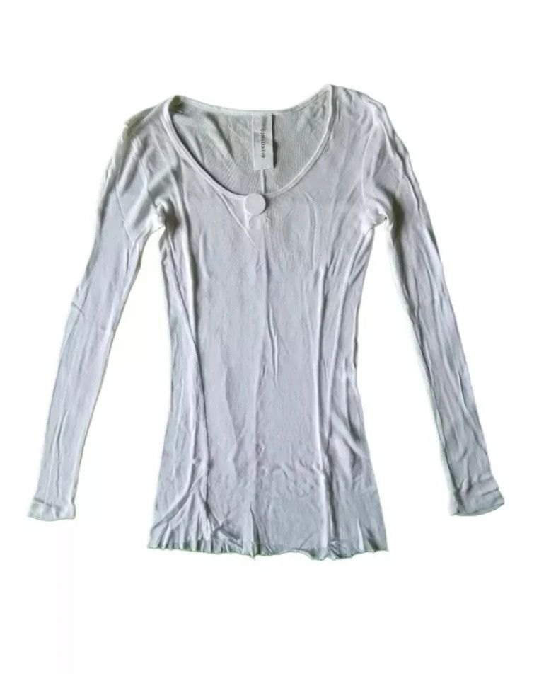 Japanese Brand Codes Combine Korean Woman White Longsleeve Top Size M / US 6-8 / IT 42-44 - 1 Thumbnail