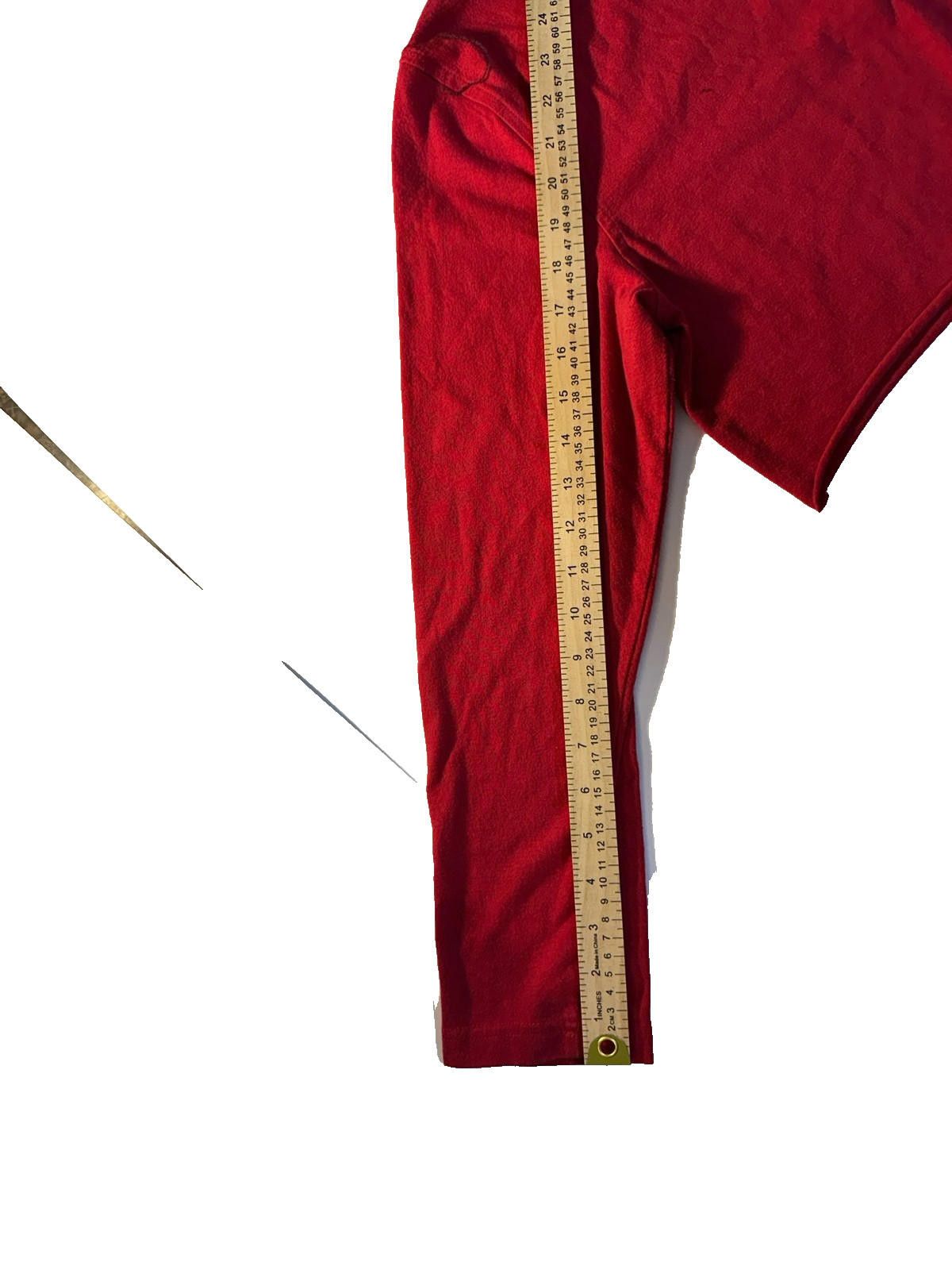 Macys Crimson Crop Henley Women’s Soft Cotton Long Sleeve Tee Size M / US 6-8 / IT 42-44 - 4 Thumbnail