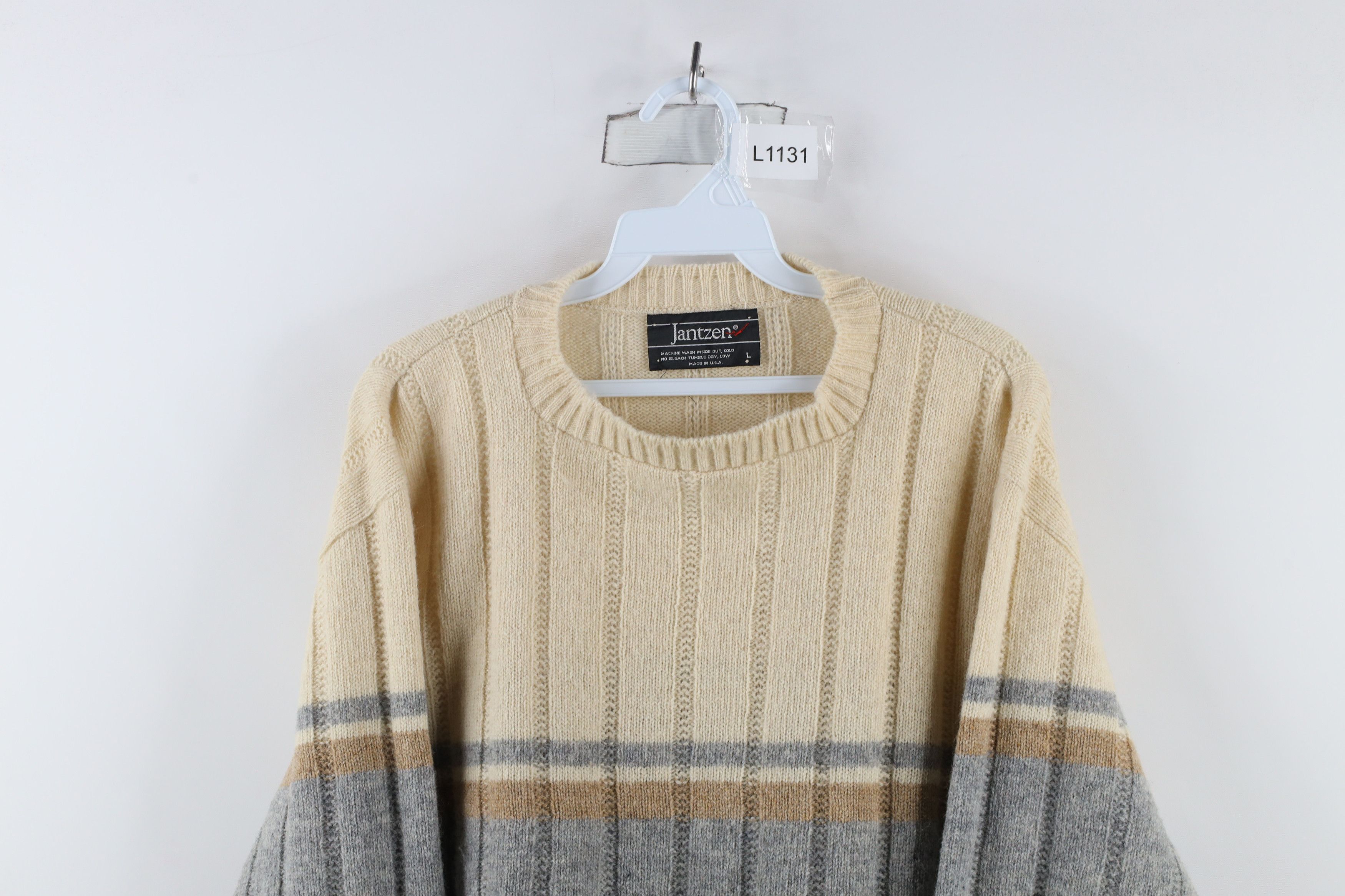 Vintage Vintage 70s Streetwear Striped Ribbed Knit Sweater USA Size US L / EU 52-54 / 3 - 2 Thumbnail