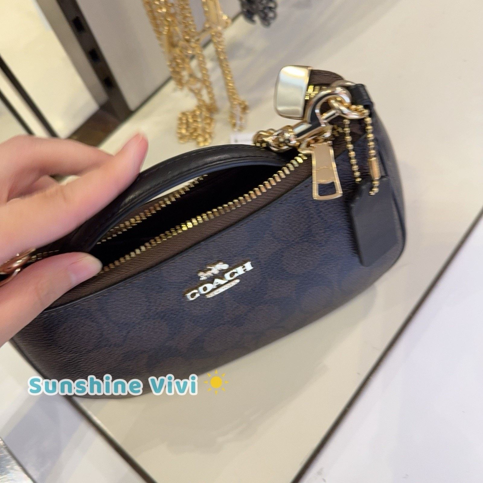 Coach NWT Bundle Coach Teri Mini Bag CW323 & CAX00 Chain Gold Size ONE SIZE - 6 Thumbnail