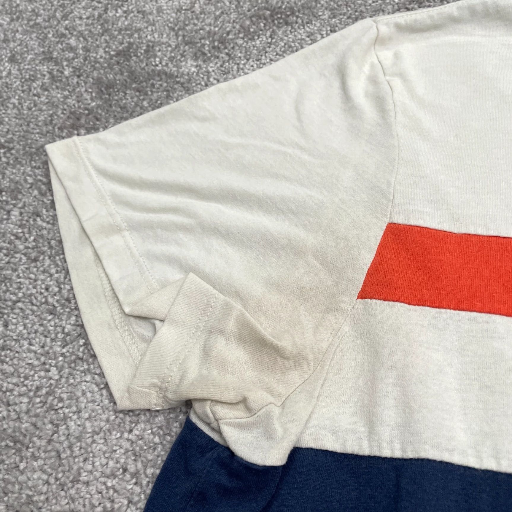 Marine Layer Marine Layer T-Shirt Men L Crew Neck Short Sleeve White Blue Red Multicolor Cotton Blend Logo Classic Outdoor 90s (if applicable) Mens Size US L / EU 52-54 / 3 - 6 Thumbnail