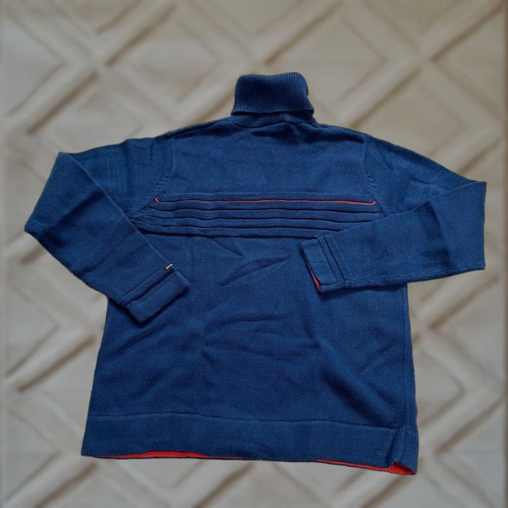 Vintage Matinique Womens Pullover Sweater Small Blue Turtleneck Cotton Business Casual Size S / US 4 / IT 40 - 1 Thumbnail