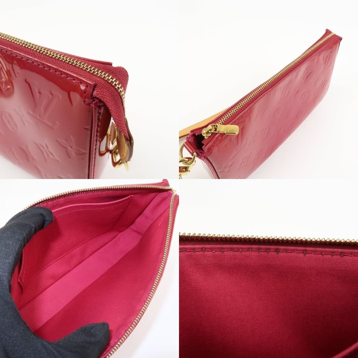 Louis Vuitton Louis Vuitton Monogram Vernis Pochette Accessoires Pouch Red Size ONE SIZE - 7 Thumbnail