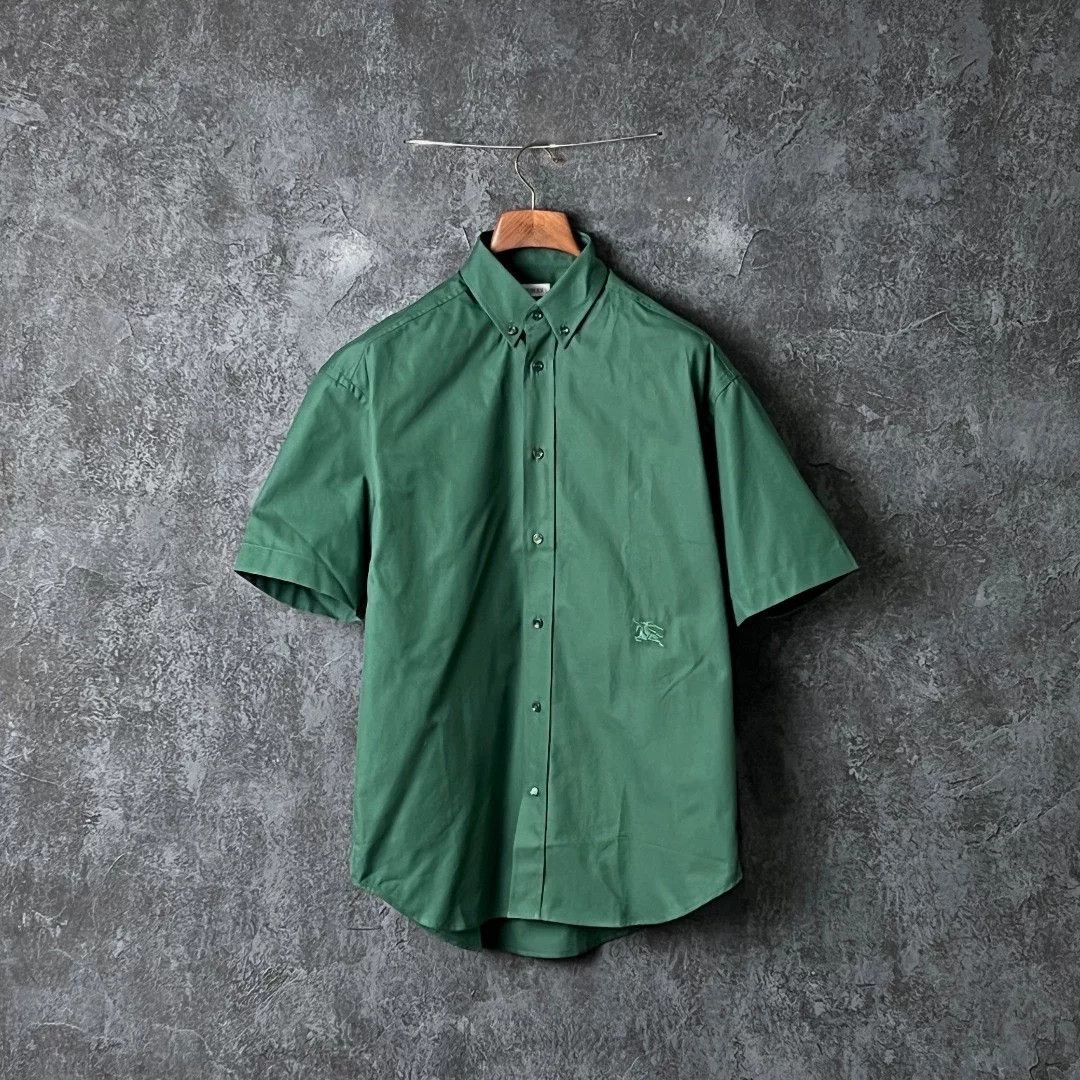 Burberry Burberry Cotton Green Shirt m Men Size US M / EU 48-50 / 2 - 1 Thumbnail